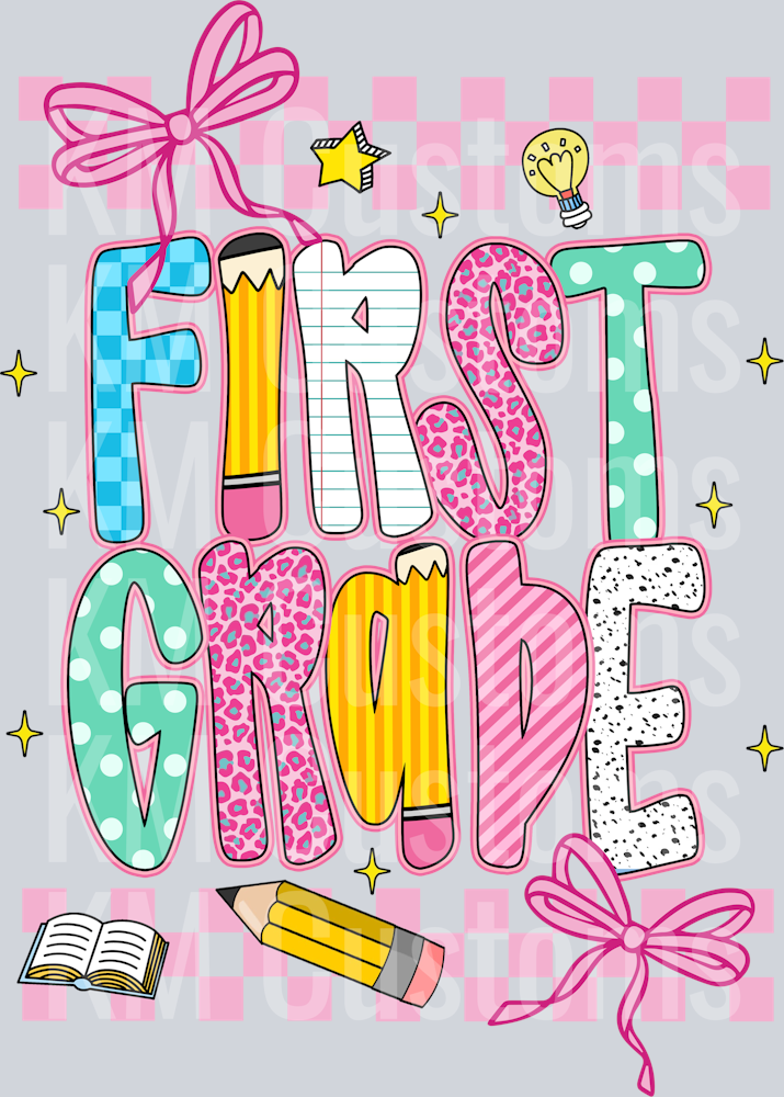 1st Grade Pink Checker