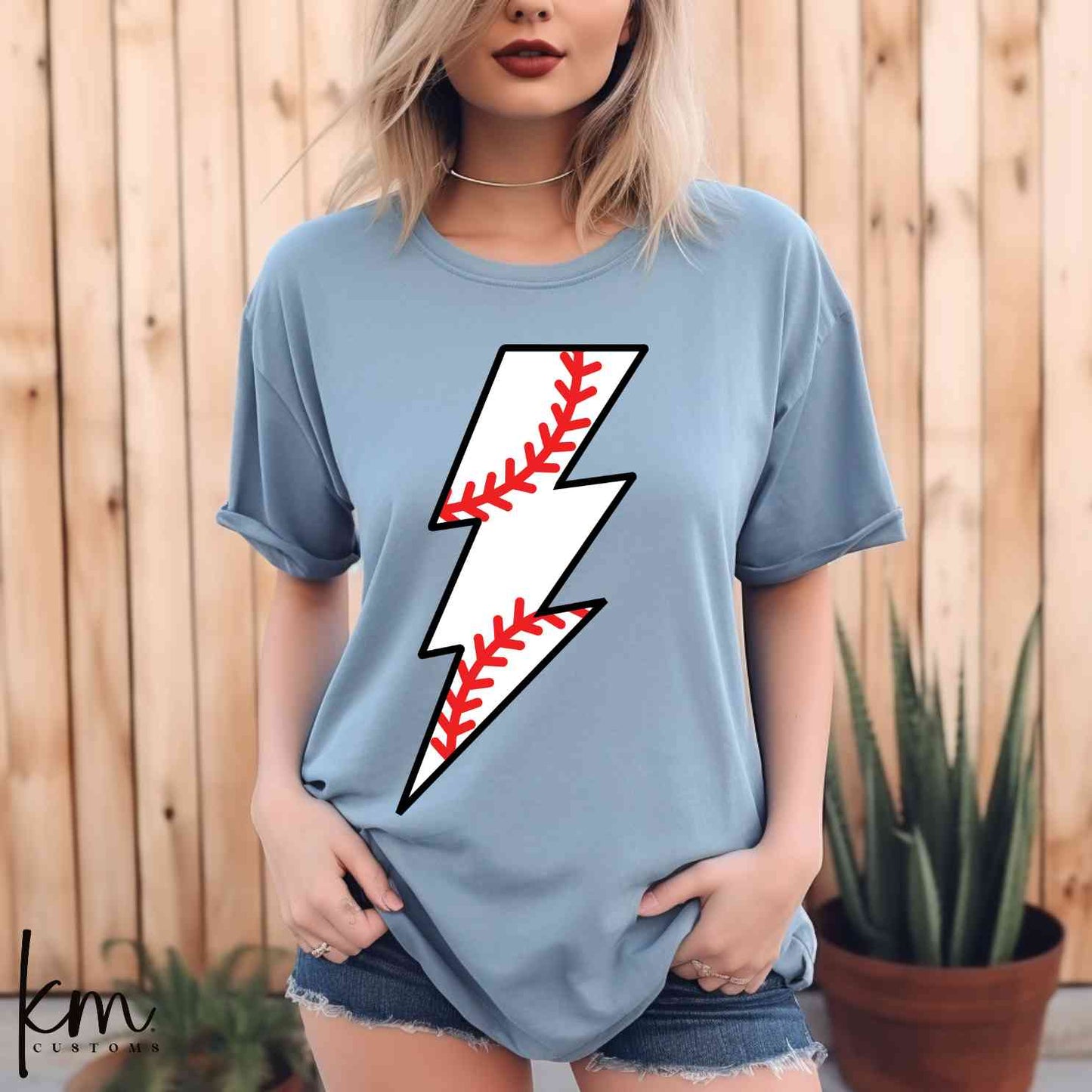 Baseball Lightning Bolt