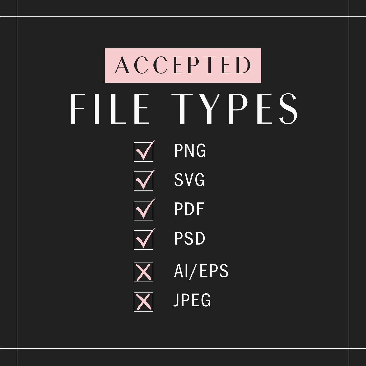 Files types accepted for DTF prints