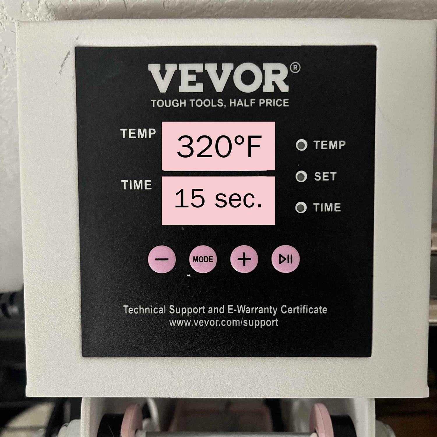 DTF Press temp & time