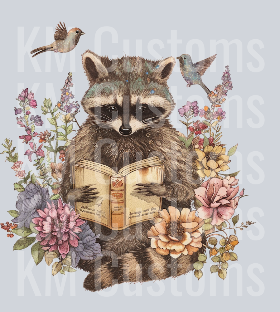 Racoon Reading 1