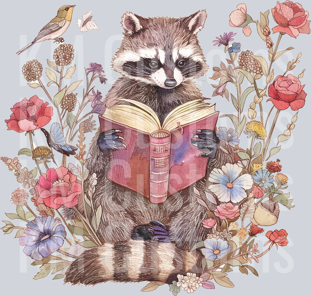 Racoon Reading 4