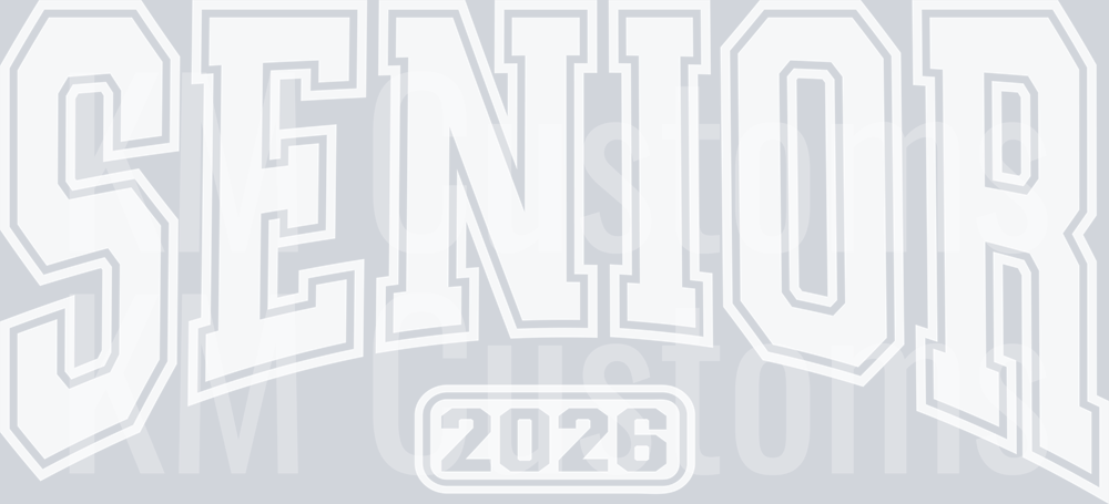 Senior 2026 Varsity - White DTF Transfer