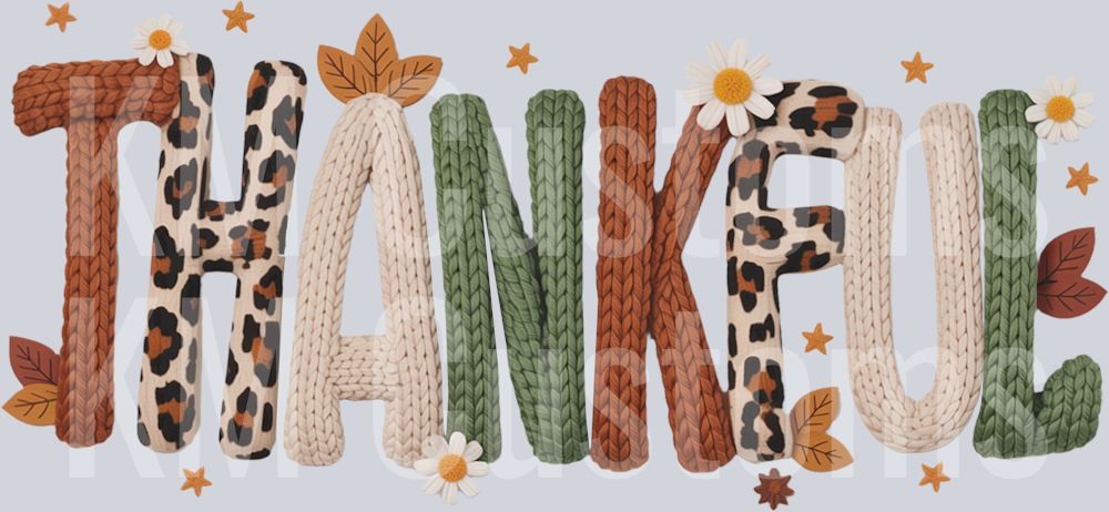 Thankful - Faux Yarn DTF Transfer