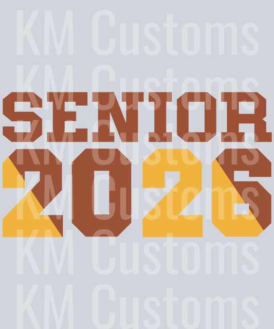 2026 Senior - Split Colors DTF Transfer