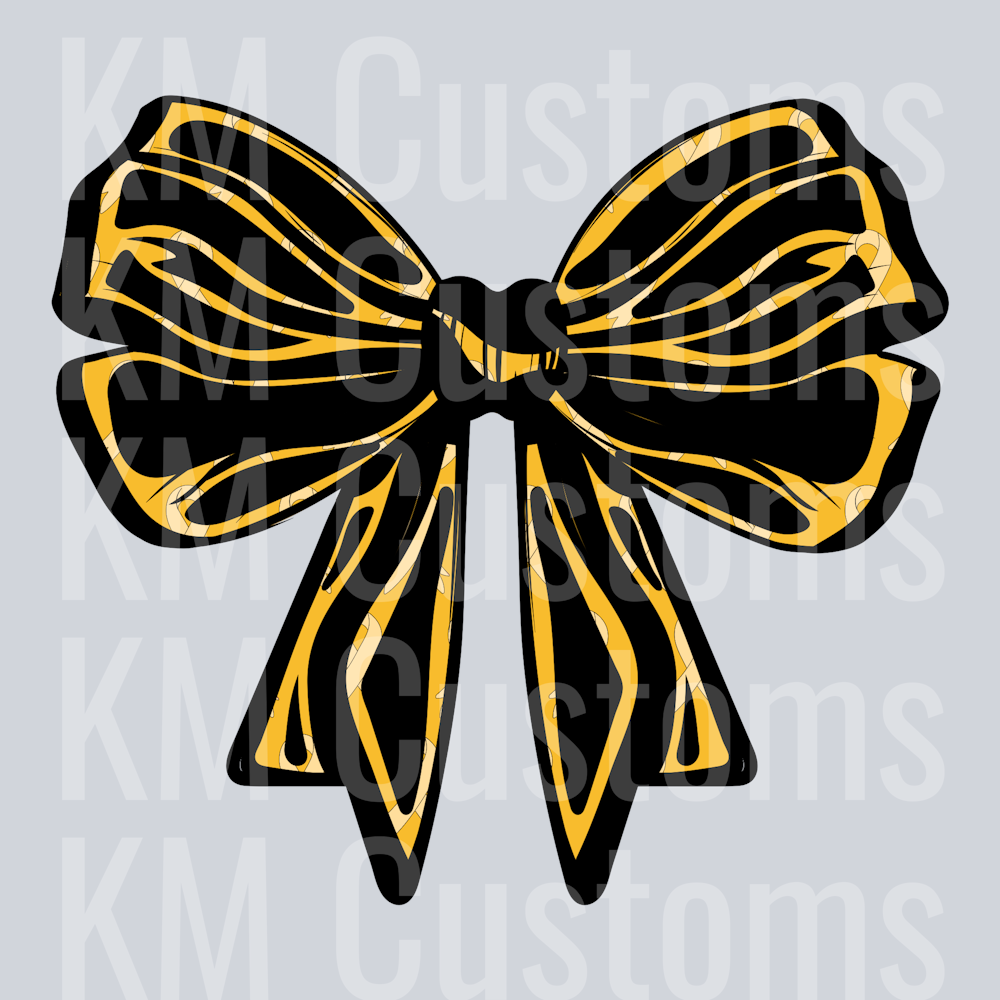 Childhood Cancer Bow DTF Transfer