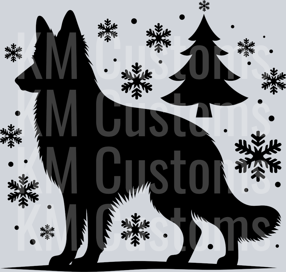 Christmas GSD DTF Transfer