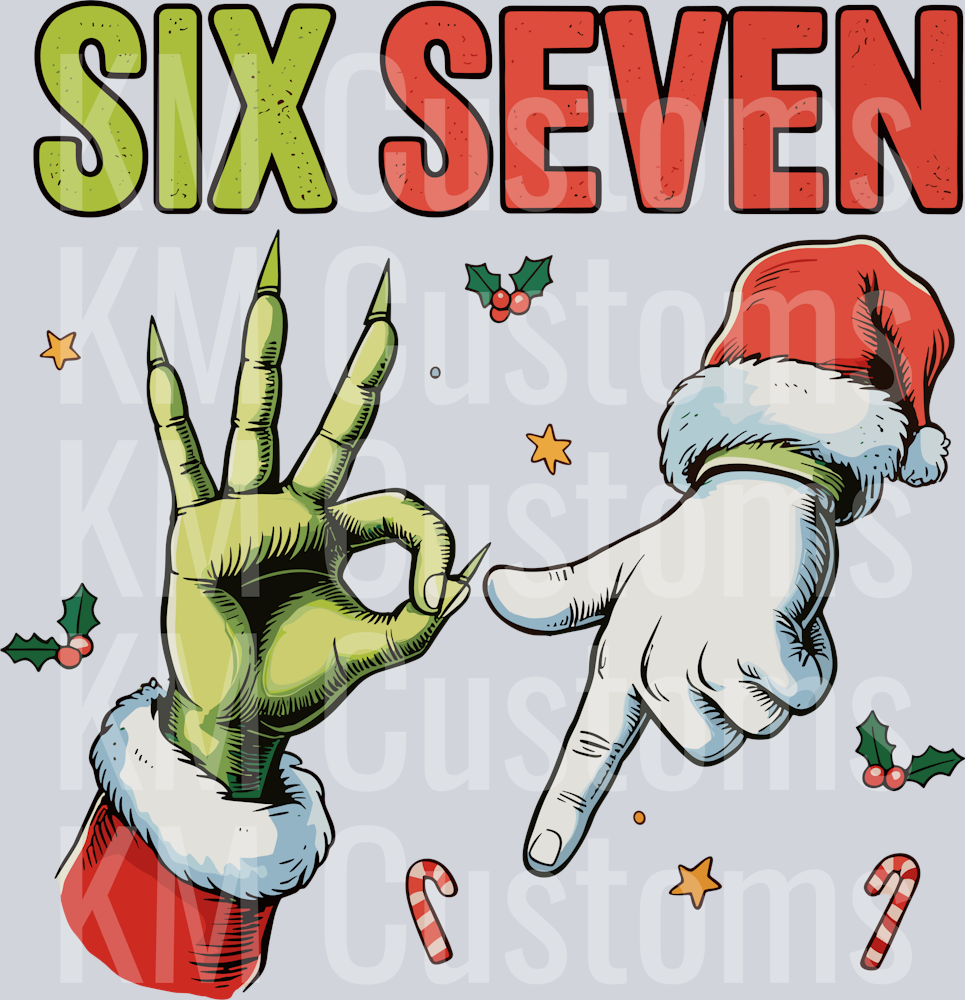 Six Seven Christmas DTF Transfer