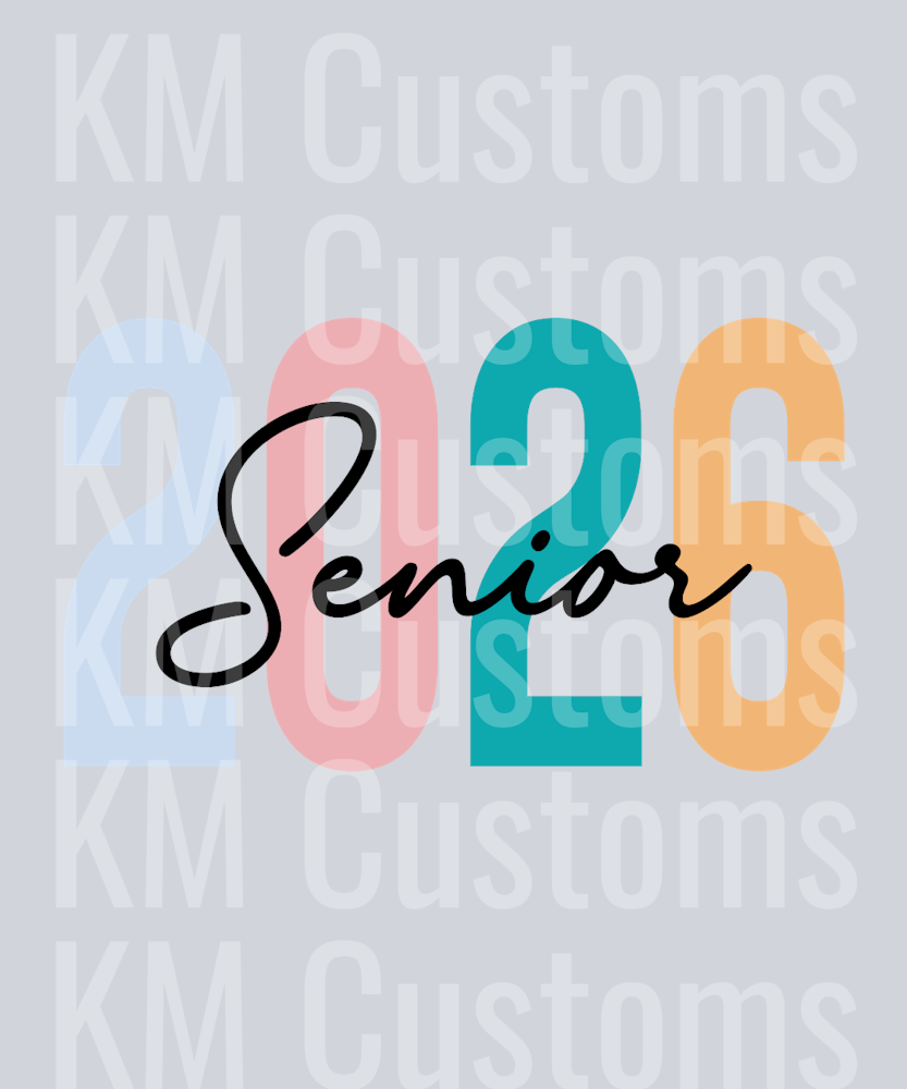 Senior 2026 Pastels DTF Transfer