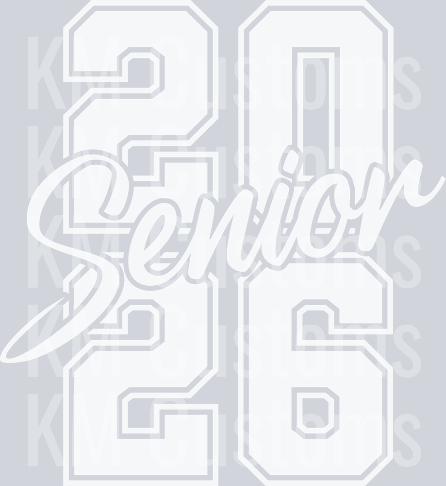 Senior2026 - White DTF Transfer