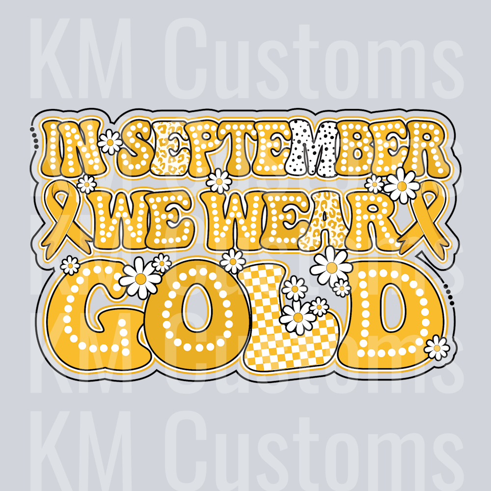 Gold Daisies DTF Transfer