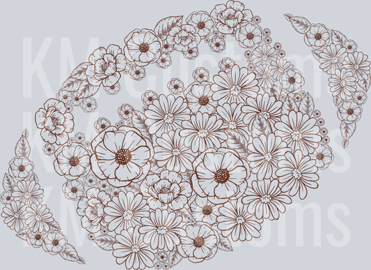 Football Flowers DTF Transfer