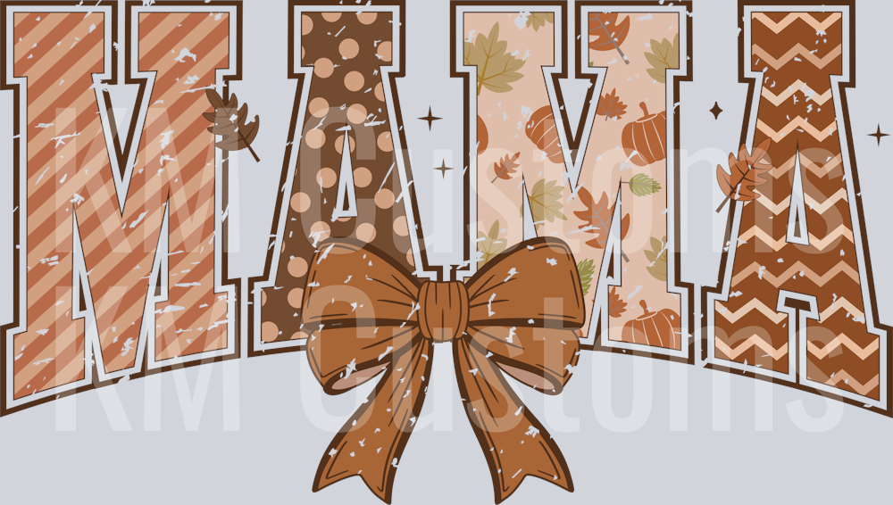 Fall Mama Bow-Retro
