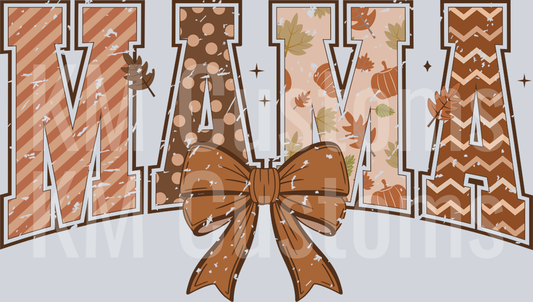 Fall Mama Bow-Retro