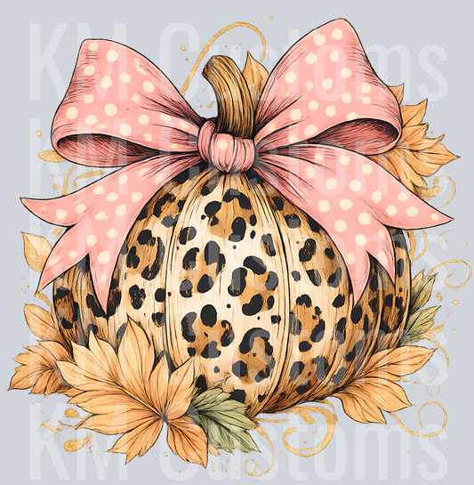 Thankful Leopard Pumpkin DTF Transfer
