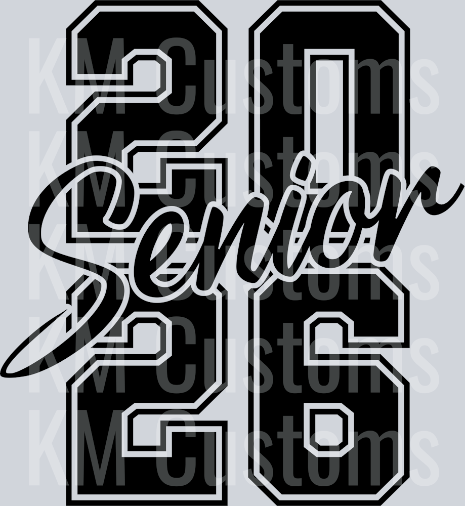 Senior2026 - Black DTF Transfer