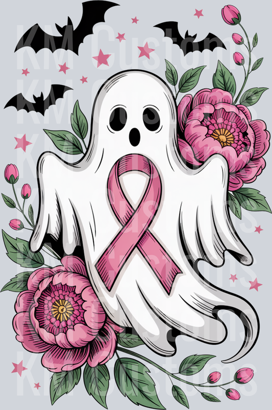 Boho Breast Cancer Ghost DTF Transfer