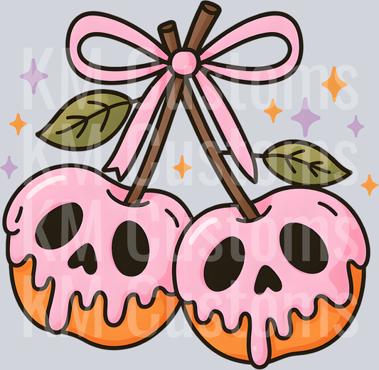 Pink Poison Apples Skull Candy