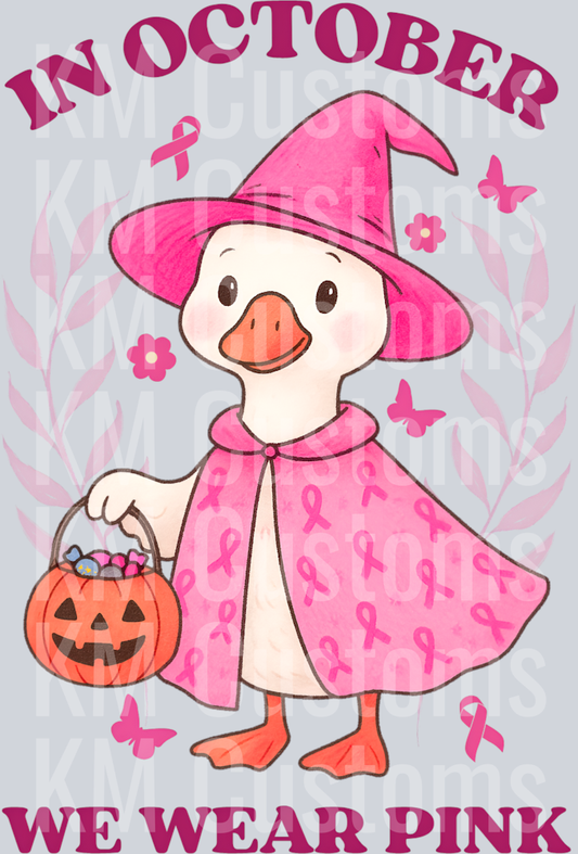 In October We Wear Pink DTF Transfer