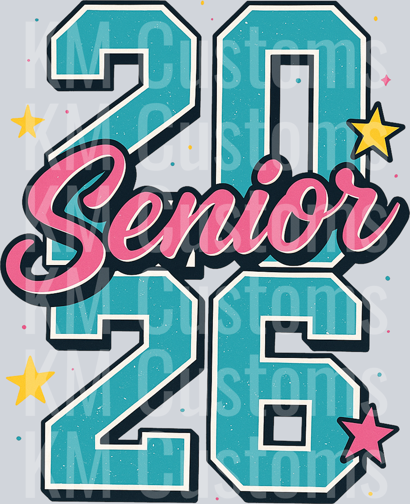 Senior 2026 - Stars DTF Transfer