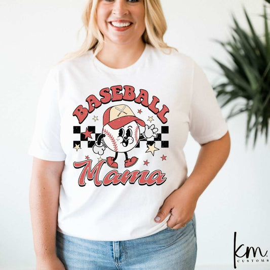 Baseball Mama Checkered