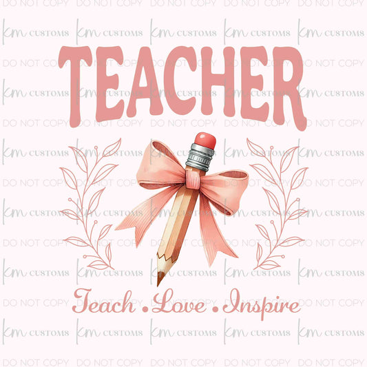 Teacher Bow Pencil