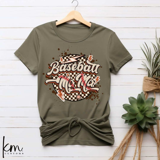 Baseball Mama Retro Checker