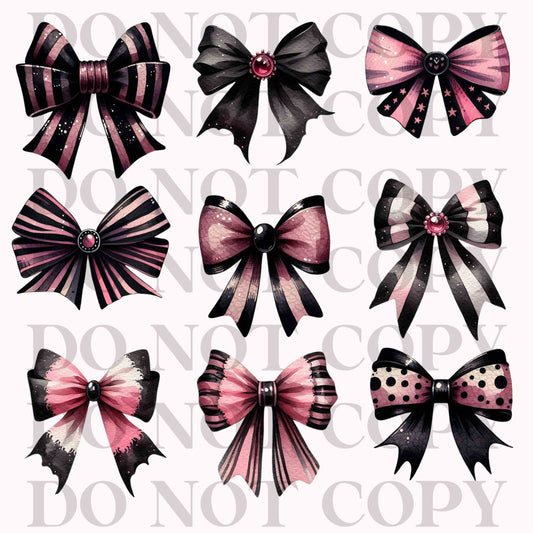 Pink Goth Bows