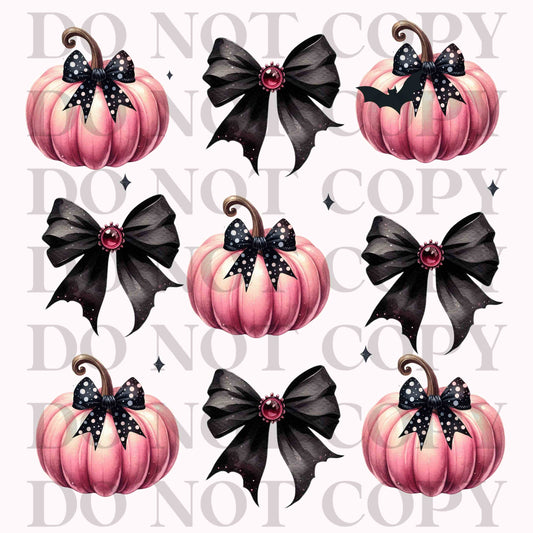 Pink Pumpkins & Bows