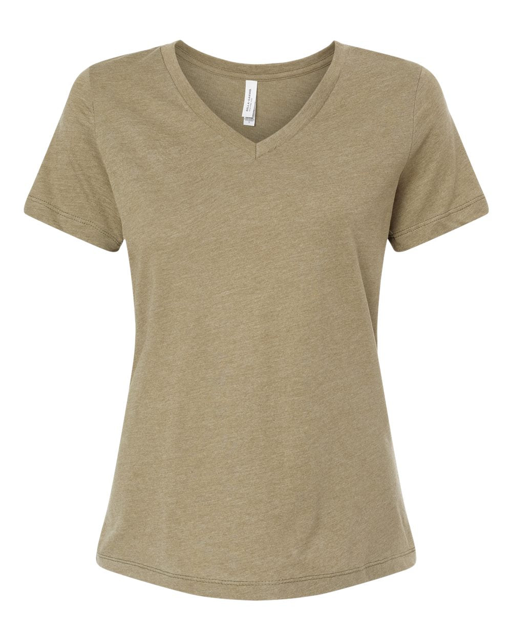 BELLA + CANVAS - Women's Relaxed Heather CVC V-Neck Tee