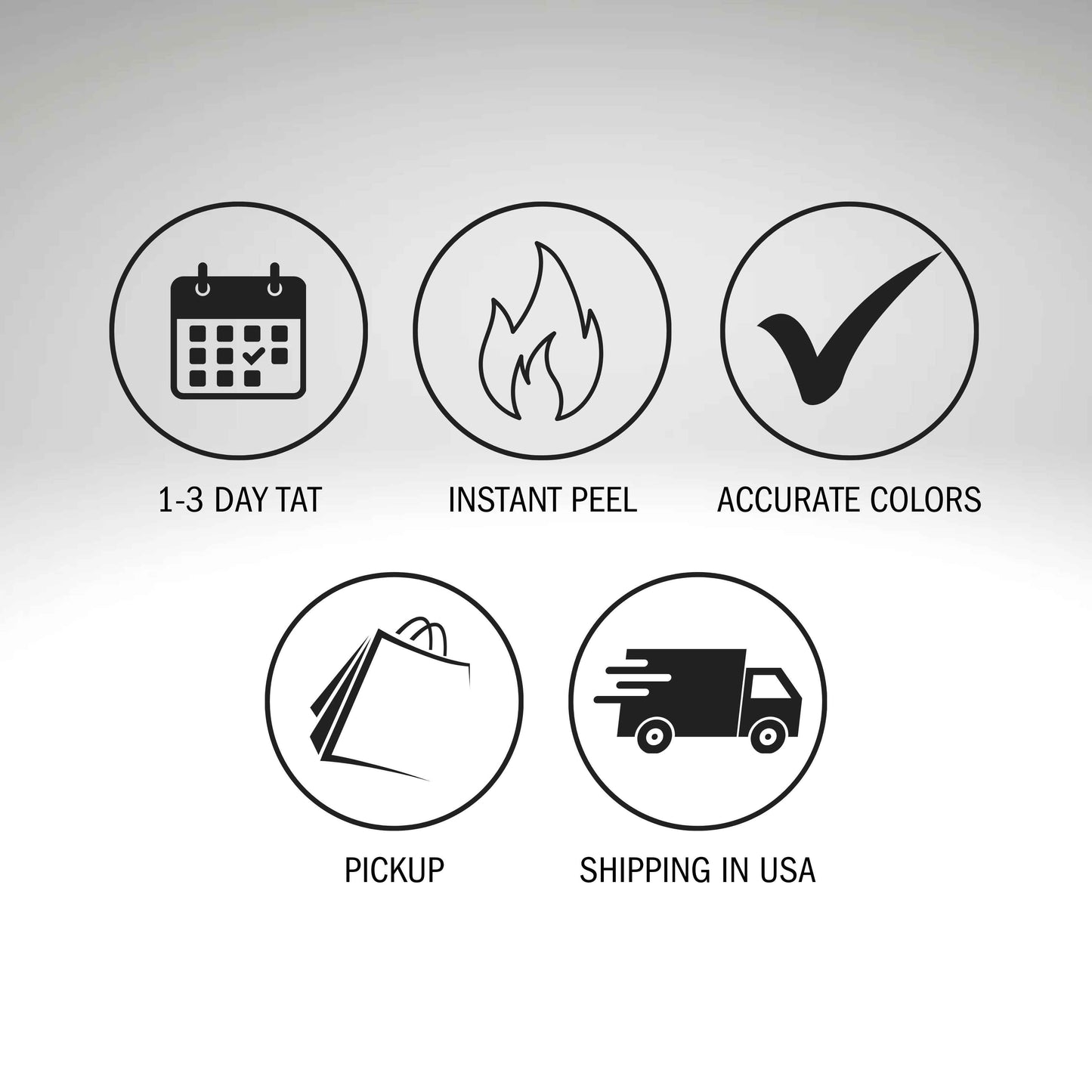 Gang sheet features