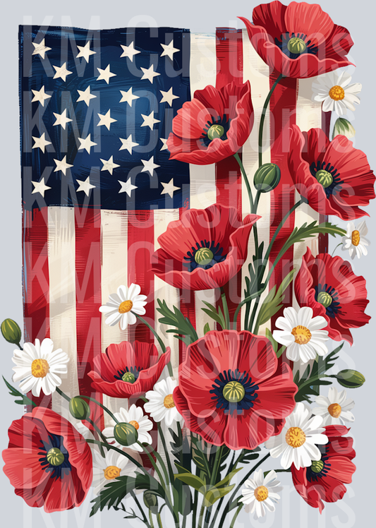 Flag & Flowers