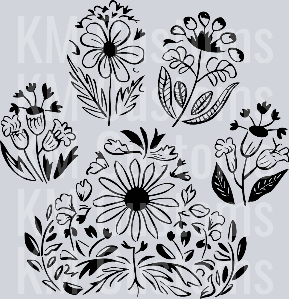 Floral Dog Print