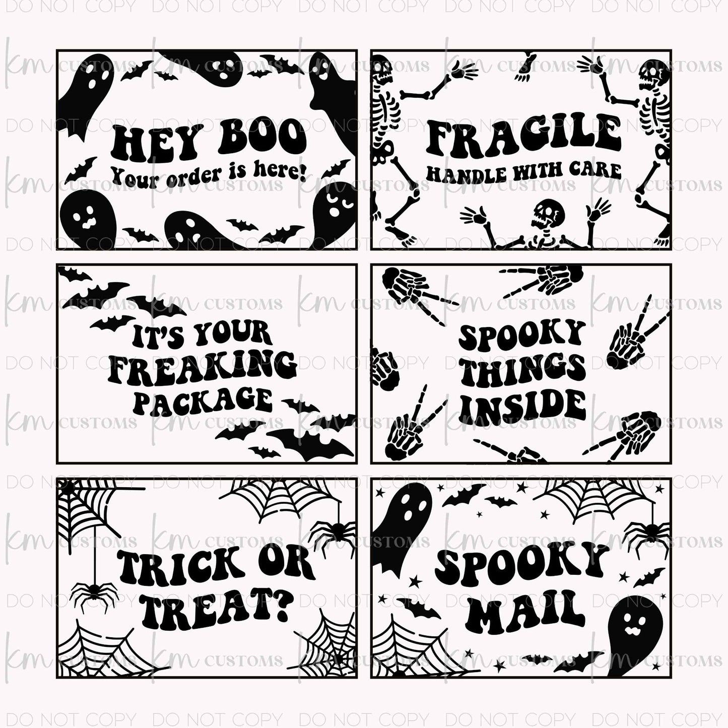 Halloween Packaging Stickers - 60 Count