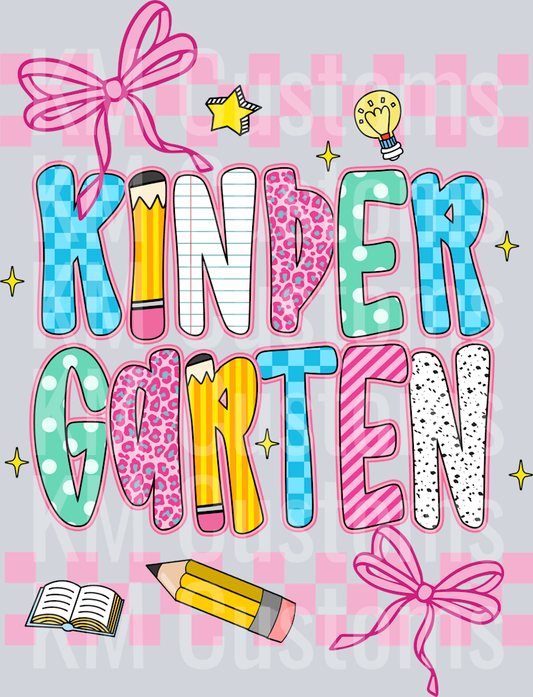 Kindergarten Pink Checker