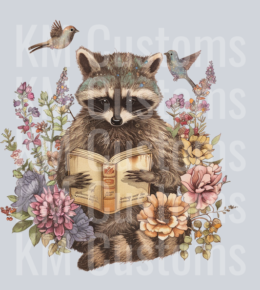 Racoon Reading 1