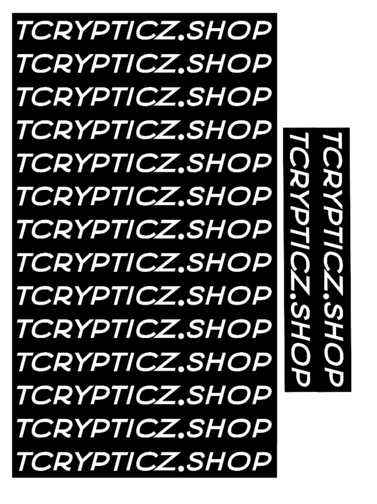 Tcrypticz.shop Stickers (1 Sheet)