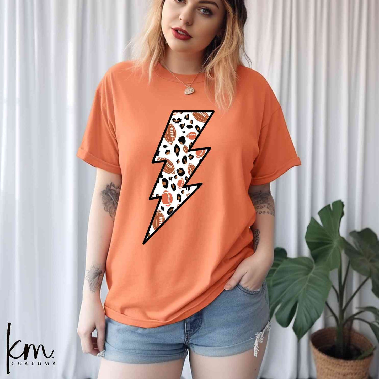 Small Footballs Lightning Bolt