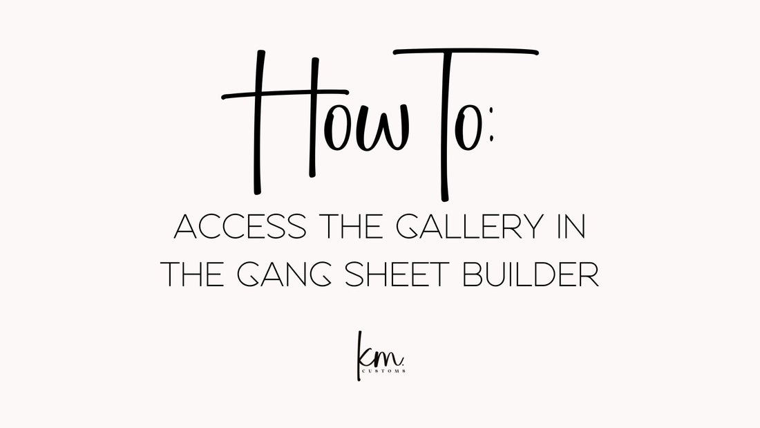 video on how to access the gallery in the gang sheet builder
