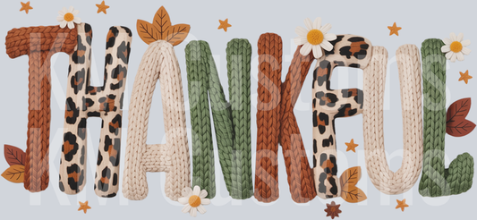Thankful - Faux Yarn DTF Transfer