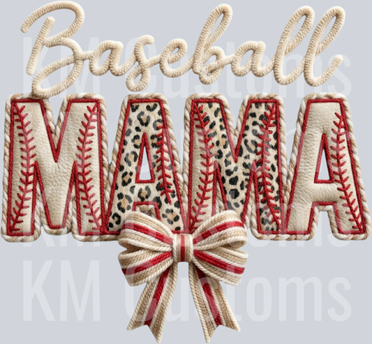 Faux Stitch Baseball Mama