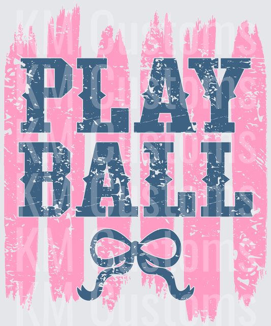Play Ball Pink Stripes