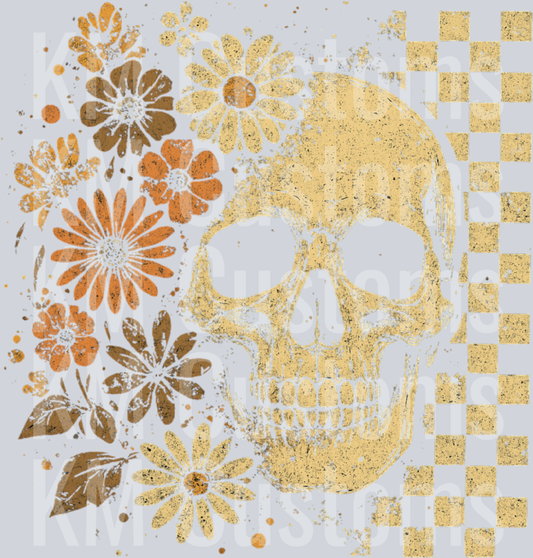 Vintage skull DTF Transfer