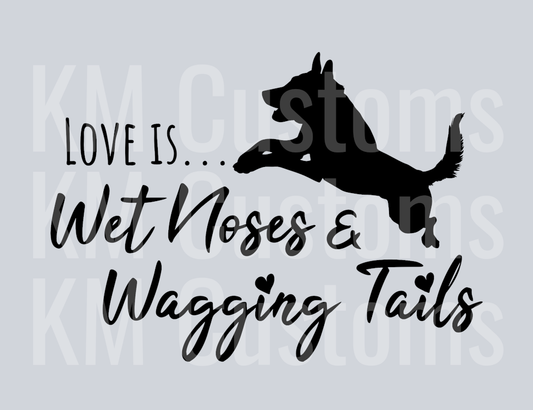 Wet Noses & Wagging Tails DTF Transfer