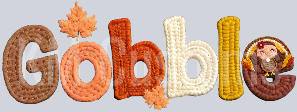 Gobble - Faux Crochet DTF Transfer