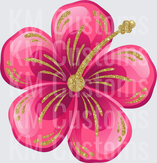 Glitter Hibiscus Flower