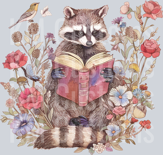 Racoon Reading 4