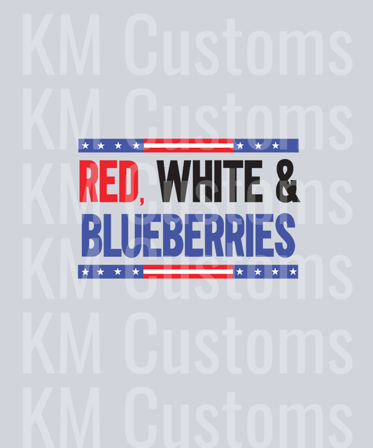 Red White & Blueberries DTF Transfer