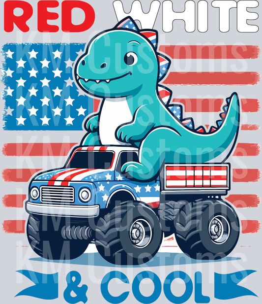 Red White & Cool Dino