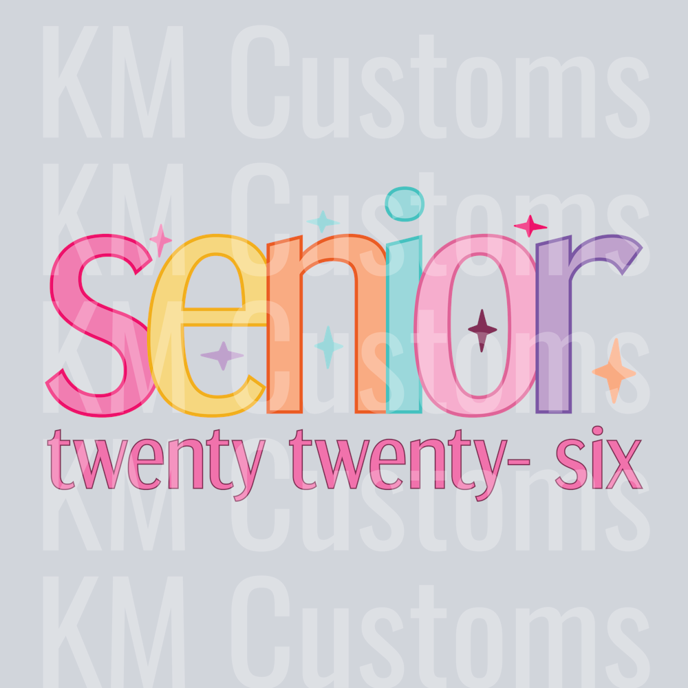 Preppy Senior 2026 DTF Transfer